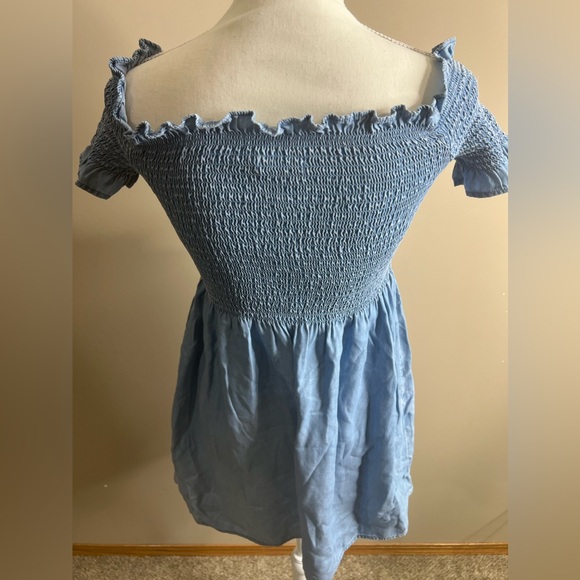 Nwt forever 21 woven denim dress size small - Picture 10 of 12